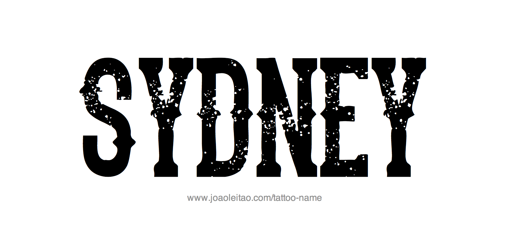 Sydney Name Tattoo Designs